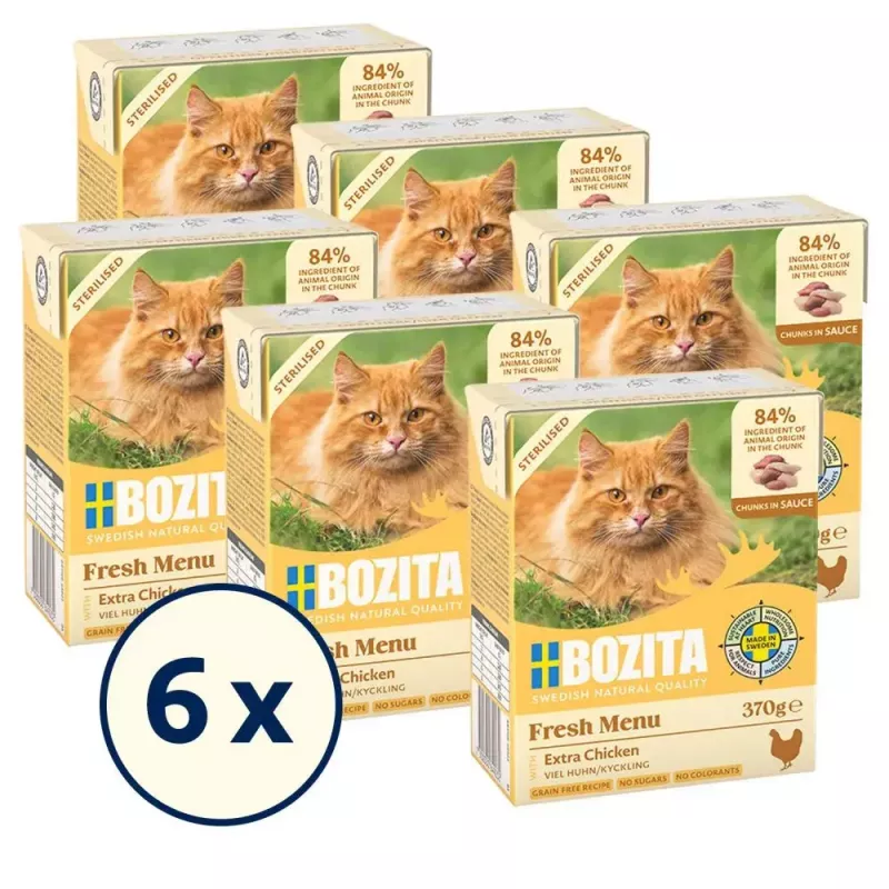Wet cat food BOZITA Fresh Menu Chicken 370 g — adult, any breed, weight-control formula