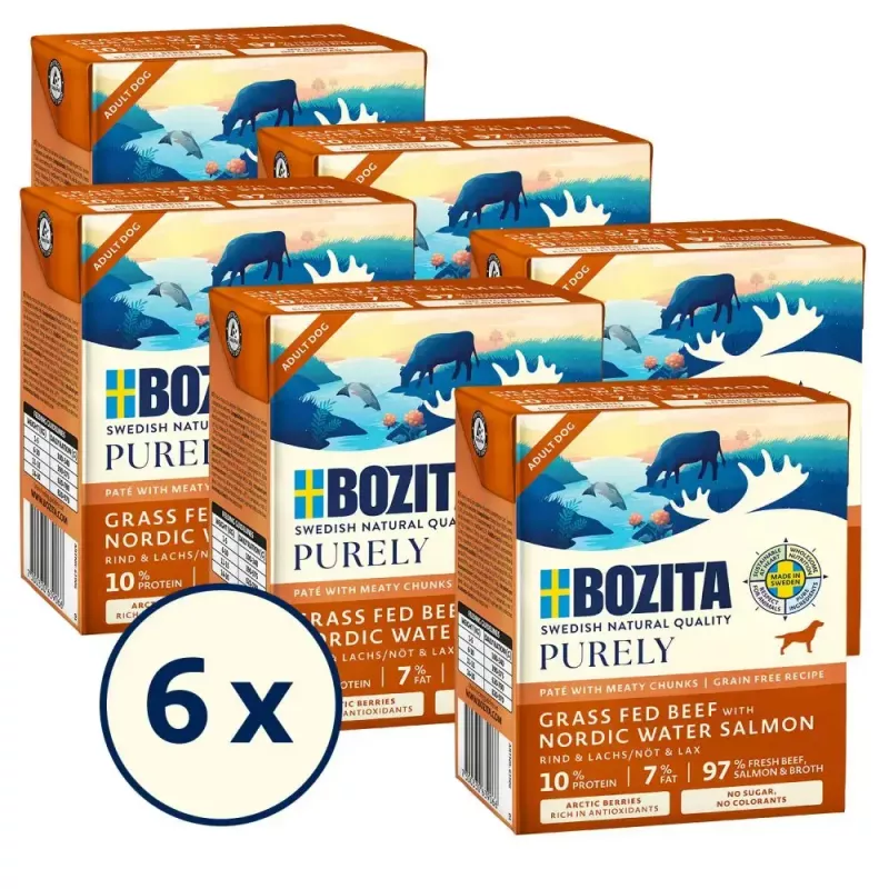 Wet dog food BOZITA Purely Beef & Salmon Adult 370 g, grain-free, for all breeds