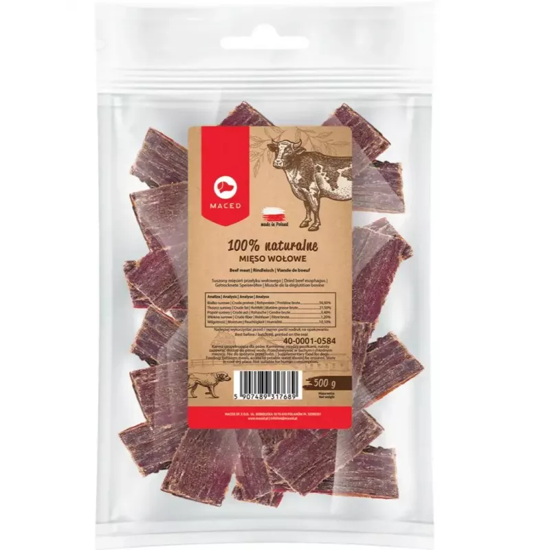 MACED 100% Nature Beef Dog Treat, 500 g