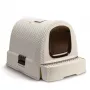 Closed cat litter box Curver 198849, technopolymer, cream, removable lid, 385×510×395 mm