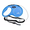 Retractable dog leash Flexi New Classic S — cord, 5 m, single-leash, blue, max load 12 kg