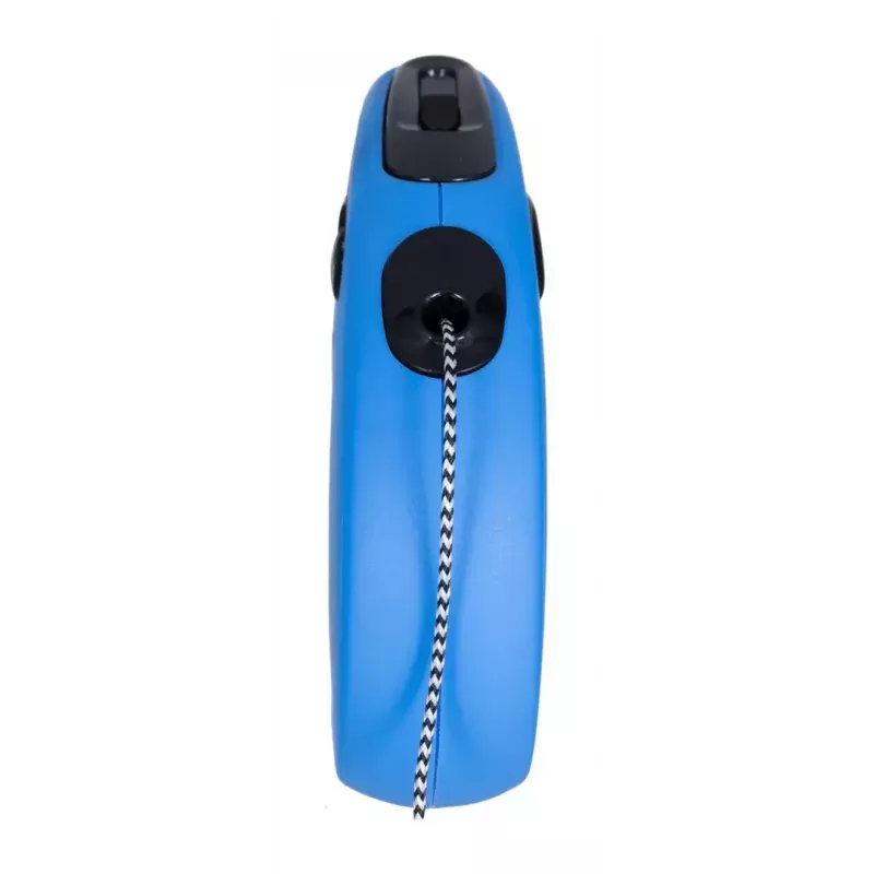 Retractable dog leash Flexi New Classic S — cord, 5 m, single-leash, blue, max load 12 kg