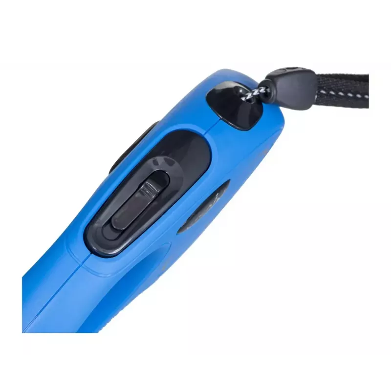Retractable dog leash Flexi New Classic S — cord, 5 m, single-leash, blue, max load 12 kg