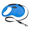Retractable dog lead Flexi New Classic S, cord leash, 5 m length, for small dogs 5–10 kg, max load 15 kg, blue