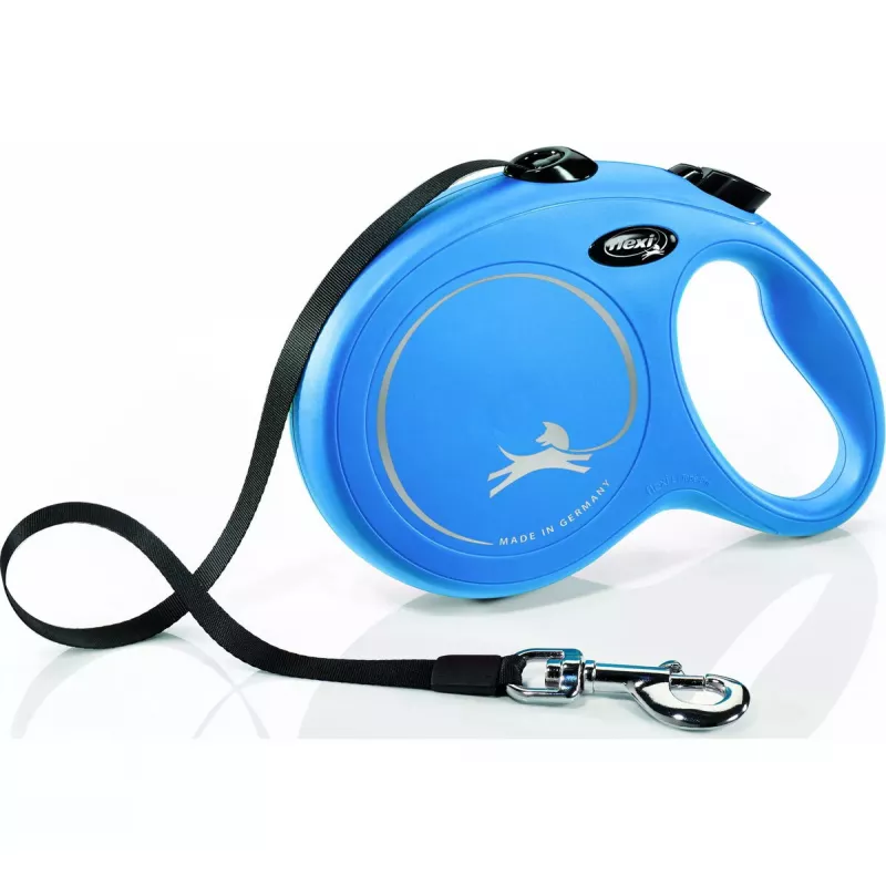 Retractable leash Flexi New Classic 8 m — Flexi 8 m cord lead, blue, L, max load 50 kg