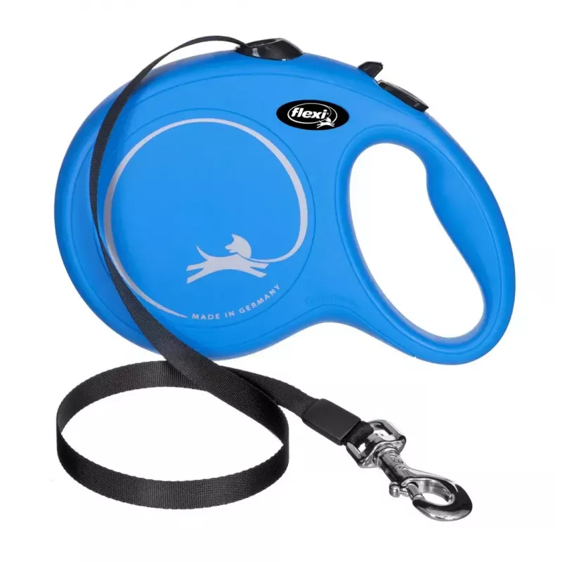 Retractable leash Flexi New Classic 8 m — Flexi 8 m cord lead, blue, L, max load 50 kg