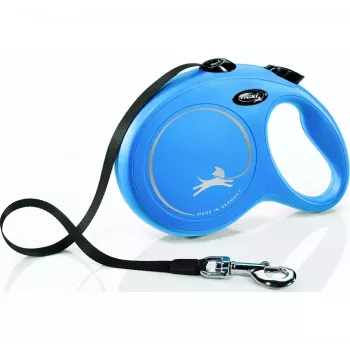 Retractable leash Flexi New Classic 8 m — Flexi 8 m cord lead, blue, L, max load 50 kg