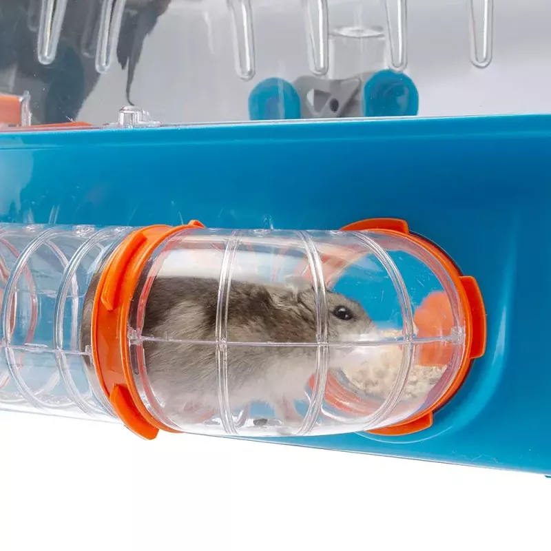 Cage FERPLAST Combi 2 for Hamster, Blue Transparent, W795×D295×H263 mm, Technopolymer