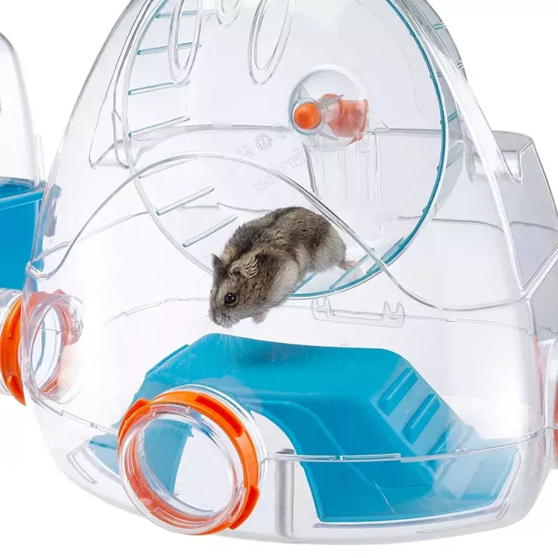 Cage FERPLAST Combi 2 for Hamster, Blue Transparent, W795×D295×H263 mm, Technopolymer