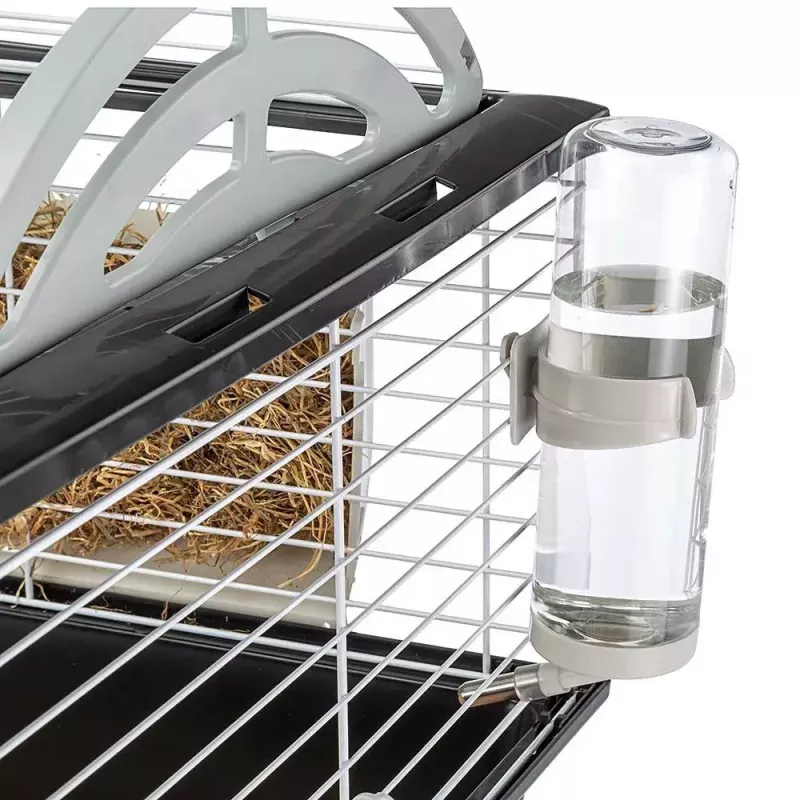 Cage FERPLAST Casita 80 for guinea pigs 780×480×500 mm, metal and plastic, grey/black-white