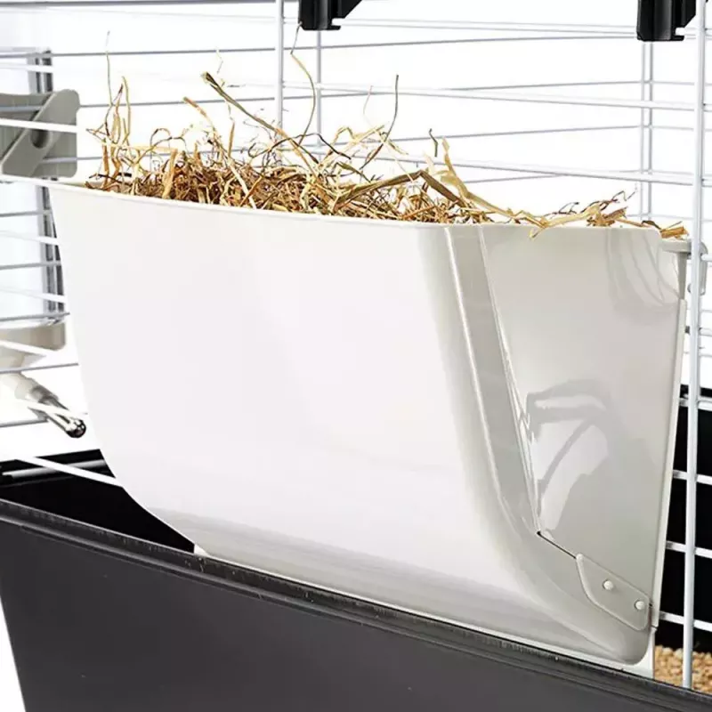 Cage FERPLAST Casita 80 for guinea pigs 780×480×500 mm, metal and plastic, grey/black-white
