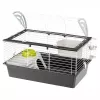 Cage FERPLAST Casita 80 for guinea pigs 780×480×500 mm, metal and plastic, grey/black-white