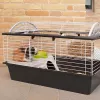 Cage FERPLAST Casita 80 for guinea pigs 780×480×500 mm, metal and plastic, grey/black-white