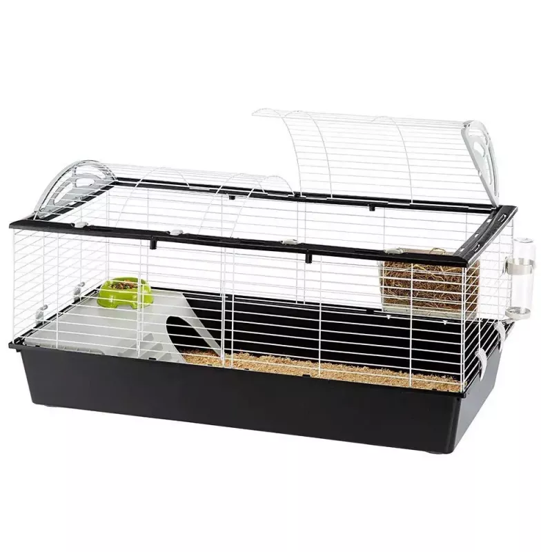 Cage FERPLAST Casita 120 for Rabbits and Guinea Pigs, Metal/Plastic, 1190×580×600 mm, White/Taupe