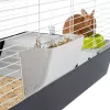 Cage FERPLAST Casita 120 for Rabbits and Guinea Pigs, Metal/Plastic, 1190×580×600 mm, White/Taupe