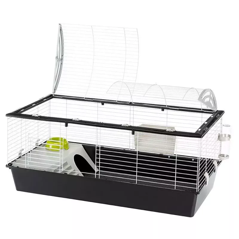Cage FERPLAST Casita 120 for Rabbits and Guinea Pigs, Metal/Plastic, 1190×580×600 mm, White/Taupe