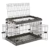 Hard pet carrier FERPLAST Superior 770×510×550 mm — metal/plastic cage for small dogs 5–9.9 kg, black