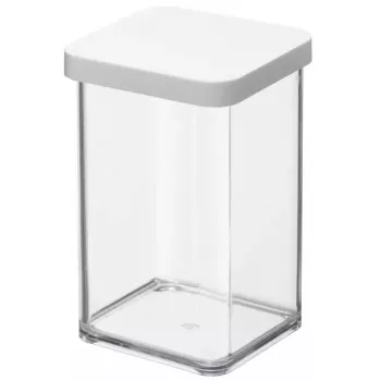 Food dispenser rotho Loft 11604 rectangular 1 L, transparent technopolymer, 100×100×142 mm