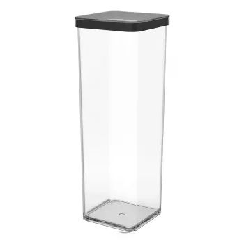 Feed container rotho 1160608080 2 L Black Transparent, 100×100×285 mm, technopolymer