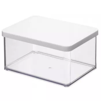 Feed container rotho Dispenser Loft 11610 rectangular 2.25 L, technopolymer, white, 200×150×96 mm