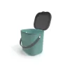 Waste container rotho Albula rectangular plastic 6 L, recycled plastic, dark green, hanger hole