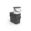 Waste container rotho Albula rectangular plastic 6 L, recycled plastic, dark green, hanger hole