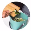 Waste container rotho Albula rectangular plastic 6 L, recycled plastic, dark green, hanger hole