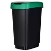 Three-compartment waste sorter rotho Twist 3 × 25 L (technopolymer, black, 252×333×476 mm)