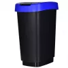 Three-compartment waste sorter rotho Twist 3 × 25 L (technopolymer, black, 252×333×476 mm)
