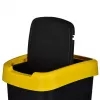 Three-compartment waste sorter rotho Twist 3 × 25 L (technopolymer, black, 252×333×476 mm)