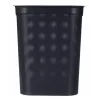Laundry basket rotho Brisen 50 L ventilated plastic hamper with lid and hanger hole, black, 340×431×529 mm