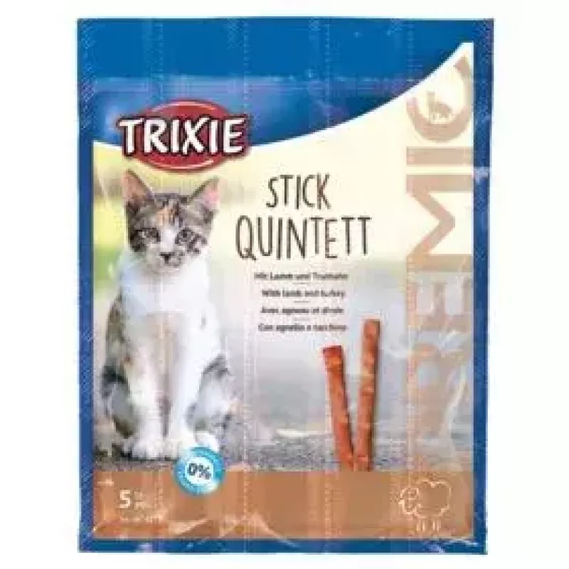 Supplementary meaty cat treats Trixie 42723, turkey flavour, 25 g sachet, pack of 5, protein 33.5%, fat 20%