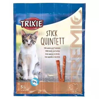 Supplementary meaty cat treats Trixie 42723, turkey flavour, 25 g sachet, pack of 5, protein 33.5%, fat 20%