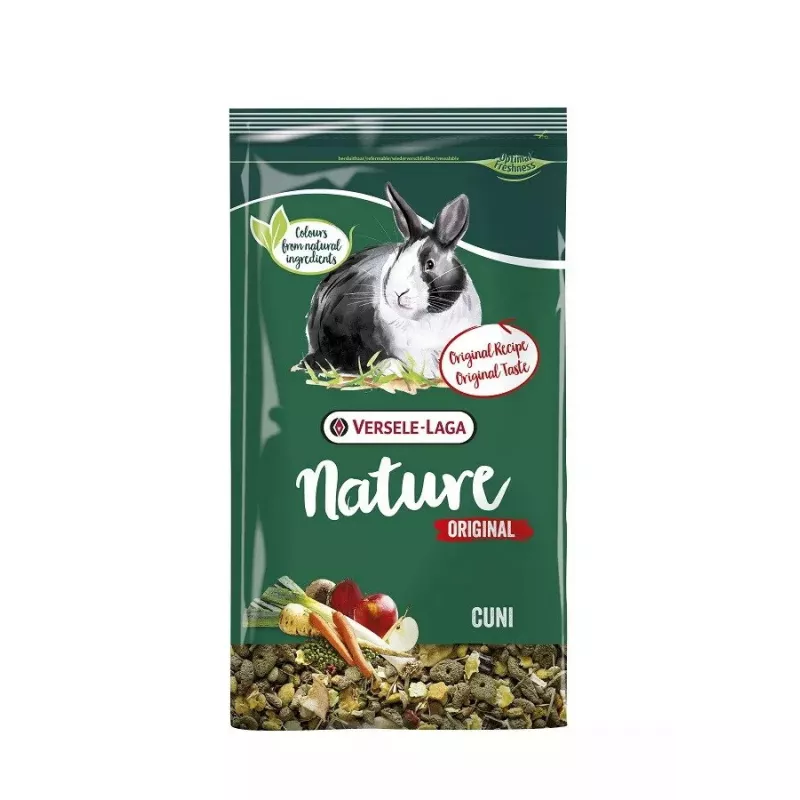 Dry food for miniature rabbits VERSELE-LAGA Nature Original Cuni 2.5 kg — adult, protein 14.5%, fat 4%, fibre 13.5%