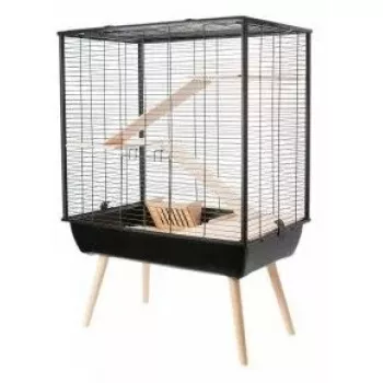 Cage ZOLUX Neo Cozy Large Rodents H80 black — metal/plastic cage for rats and mice, H 80 cm, W 78 cm, D 48 cm