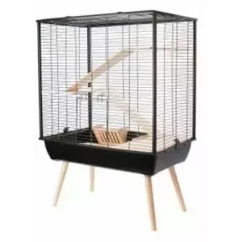 Cage ZOLUX Neo Cozy Large Rodents H80 black — metal/plastic cage for rats and mice, H 80 cm, W 78 cm, D 48 cm