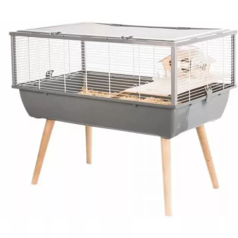 Rodent cage ZOLUX Neo Nigha H36 with 2 levels, plastic base, 780×480×360 mm, grey