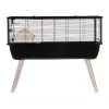 Cage for rodents ZOLUX Neo Nigha small H36 black, wood, W780×D360×H480 mm, wheel included