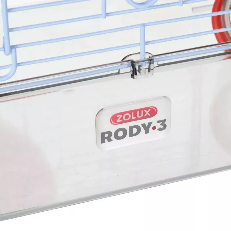 Rodent cage ZOLUX Rody3 Trio — small animal habitat, metal/plastic, 410×270×530 mm, 3 kg, includes wheel