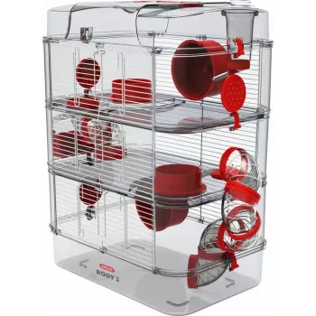 Rodent cage ZOLUX Rody3 Trio — small animal habitat, metal/plastic, 410×270×530 mm, 3 kg, includes wheel