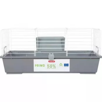 Rodent cage ZOLUX Primo 80 cm — white/grey, 80 cm length, 810×360×540 mm, metal/plastic