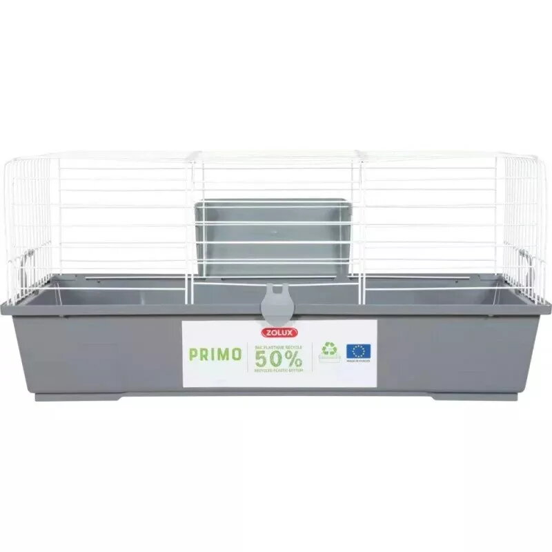 Rodent cage ZOLUX Primo 80 cm — white/grey, 80 cm length, 810×360×540 mm, metal/plastic