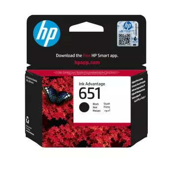HP 651 Black Original Ink Advantage Cartridge, Black, 1 pc(s), 600 pages