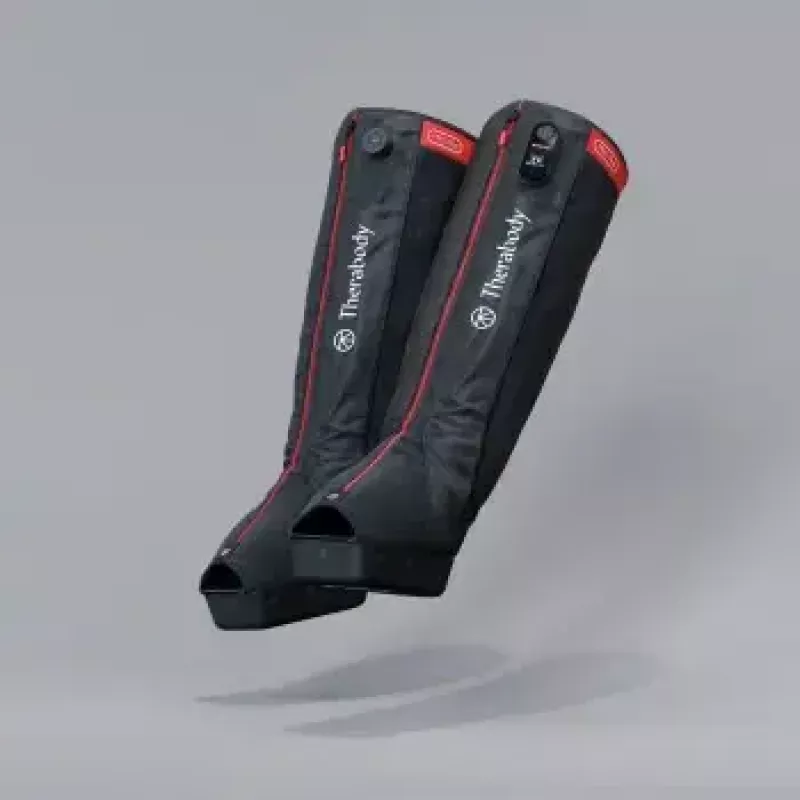 Compression boots Therabody Recovery Air Jetboots Pro Plus — Full-length, Regular, pneumatic 20–100 mmHg, vibration, LCD, rechargeable