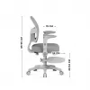 Swivel chair mark adler Junior 5.0 — ergonomic mesh back, foam seat, adjustable height 42–54 cm, grey