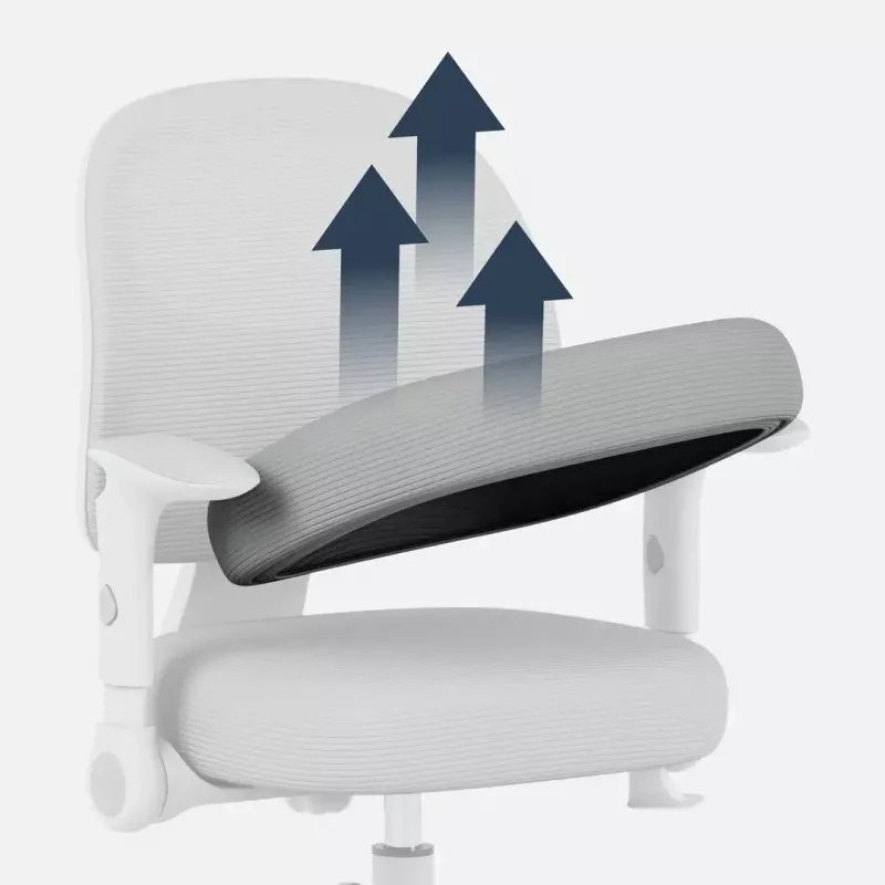 Swivel chair mark adler Junior 5.0 — ergonomic mesh back, foam seat, adjustable height 42–54 cm, grey