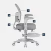 Swivel chair mark adler Junior 5.0 — ergonomic mesh back, foam seat, adjustable height 42–54 cm, grey