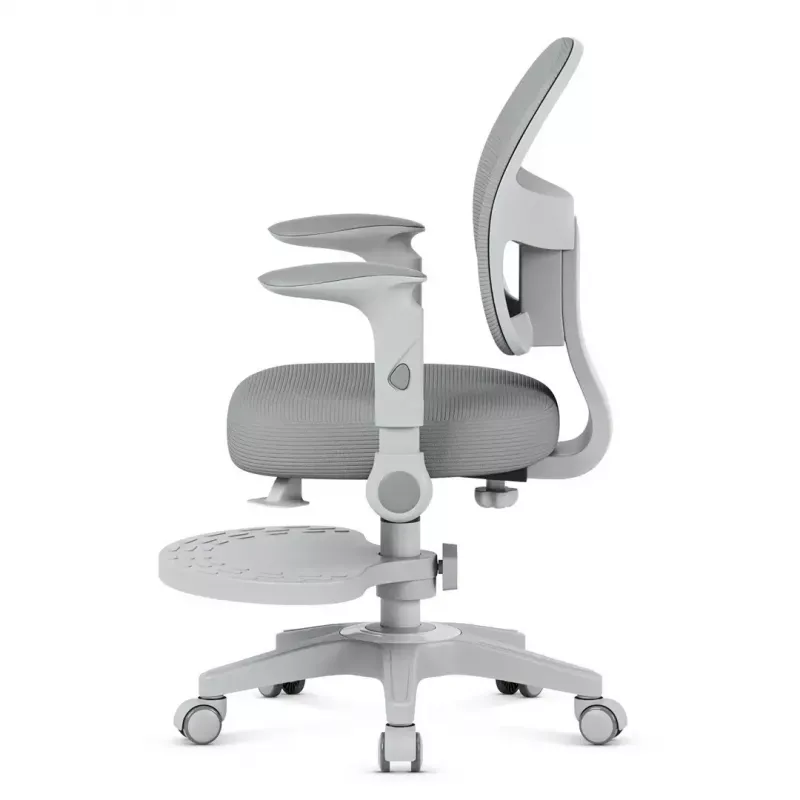 Swivel chair mark adler Junior 5.0 — ergonomic mesh back, foam seat, adjustable height 42–54 cm, grey