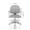 Swivel chair mark adler Junior 5.0 — ergonomic mesh back, foam seat, adjustable height 42–54 cm, grey