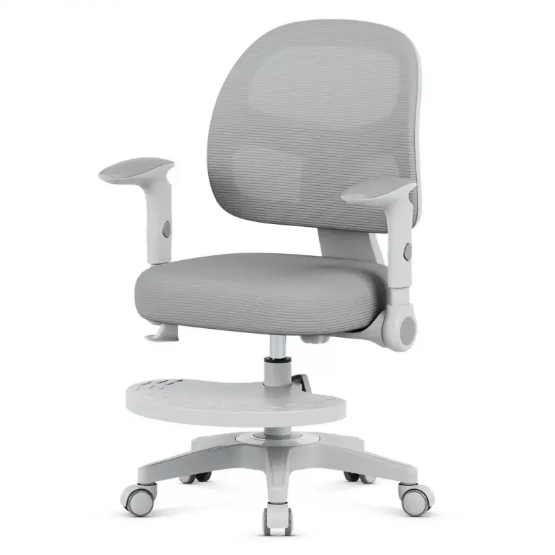 Swivel chair mark adler Junior 5.0 — ergonomic mesh back, foam seat, adjustable height 42–54 cm, grey